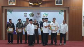 Kantor Pertanahan Ciamis raih penghargaan kategori Pengelola Zakat Terbaik.