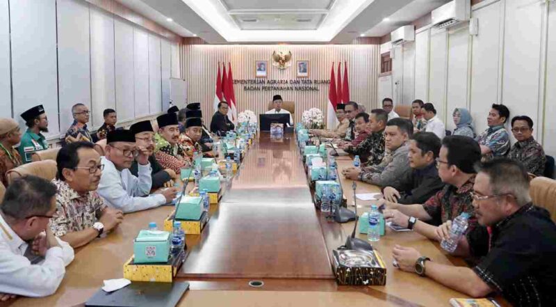 Rakor untuk mempercepat proses pendaftaran tanah wakaf di seluruh Indonesia.