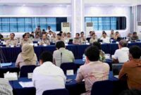 Rapat Pimpinan di Aula Prona, Kantor Kementerian ATR/BPN, Jakarta, Senin (13/1/2025).