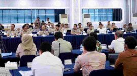 Rapat Pimpinan di Aula Prona, Kantor Kementerian ATR/BPN, Jakarta, Senin (13/1/2025).