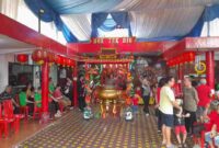 Kuliner gratis di klenteng Ciamis.