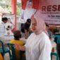 Tina Wiryawati tampak akrab menyapa masyarakat Desa Sindangjaya Pangandaran.