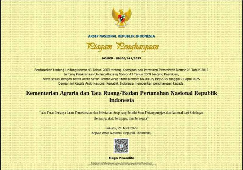 Kementerian ATR/BPN.