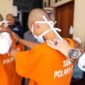 Pelaku pelemparan kaca mobil digiring Polisi.
