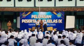 Pelepasan siswa-siswi SMPN 4 Ciamis.