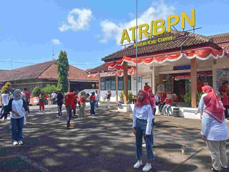 Perayaan HUT RI Ke-80 di Kantor Pertanahan Ciamis.